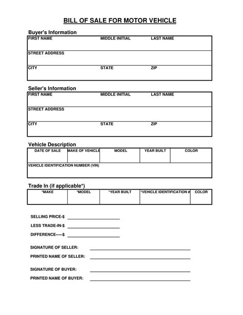 Free Fillable Tennessee Boat Bill Of Sale Form ⇒ Pdf Templates