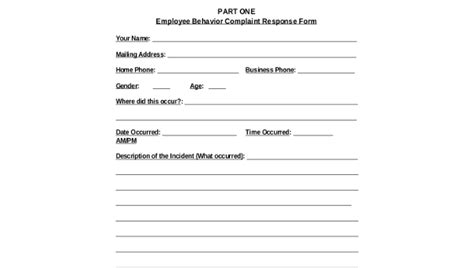 free 9 sample employee complaint forms in pdf ms word