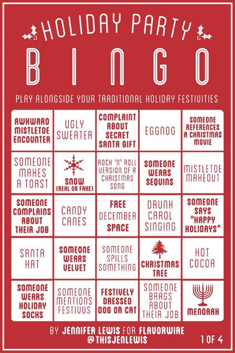 Customize the size of your card with 5x5. Holiday Party Bingo - Neatorama