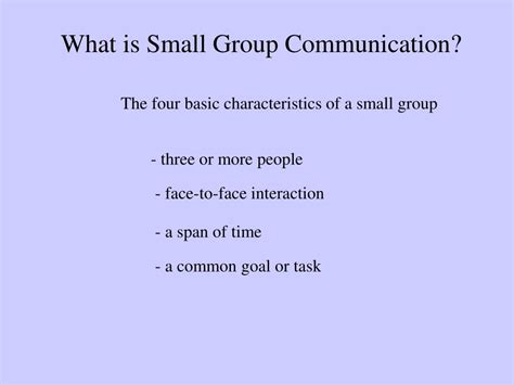 Ppt Small Group Communication Powerpoint Presentation Free Download