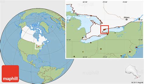 Toronto Ontario On World Map