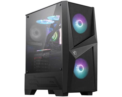 Msi Mag Forge 100r Argb Mid Tower Gaming Computer Case Mag Forge 100r