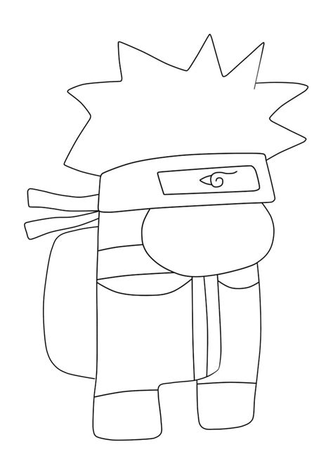 Among Us Naruto Coloring Page - Free Printable Coloring Pages for Kids