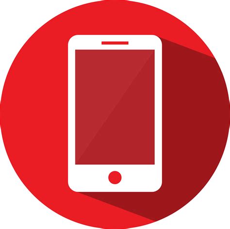 Mobile Icon Png Red Free PNG Image