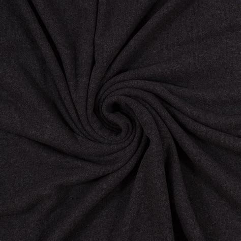 European Knitted Cotton Dark Charcoal Grey Wattle Hill Fabrics