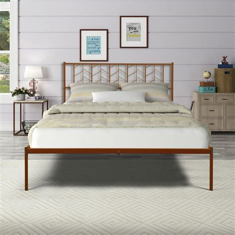 Vintage Look Metal Bed Frame Queen Size Bed Frame With Headboard 809