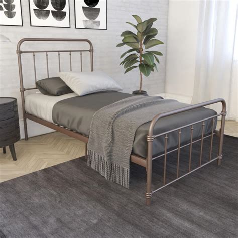 Single Beds Bronze Wallace Metal Bed Frame 4119219uk By Dorel