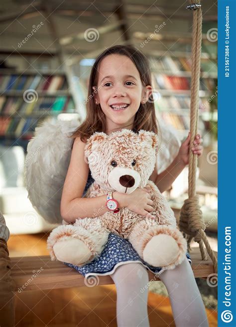 Portrait Of A Happy Preschool Girl Stock Photo Image Of Friendly