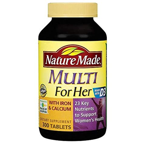 Nature Made Multi Vitamins For Her With Iron And Calcium And 23 Key Nutrients To Support Women