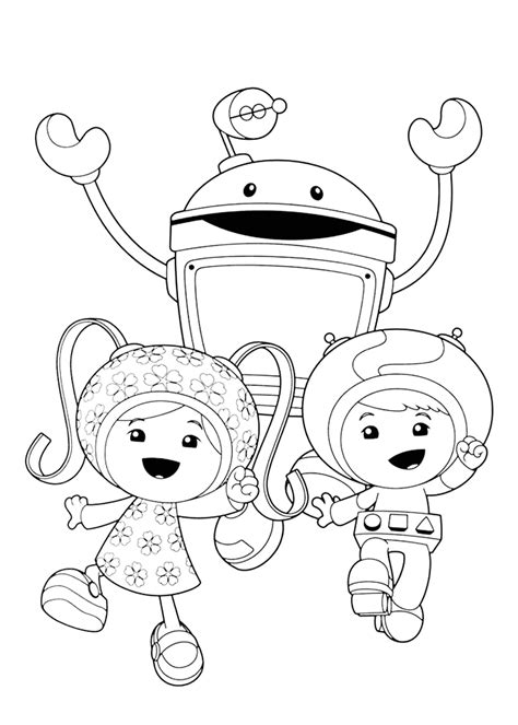 Team umizoomi is a popular computer animated musical series known for its educational contents such as preschool mathematical concepts like shapes, patterns, counting, sequences, comparisons and measurements. Team Umizoomi Coloring Pages Printable