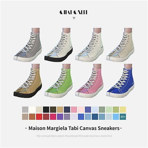 Tabi Canvas High Top Sneakers From Charonlee • Sims 4 Downloads