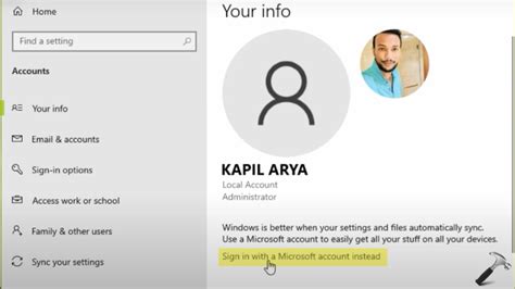 Change Primary Microsoft Account On Windows 10