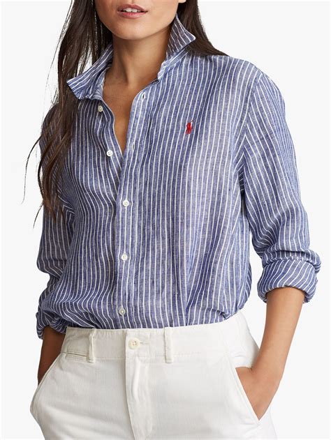Polo Ralph Lauren Relaxed Fit Stripe Shirt Royal White Shirt Outfit