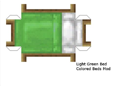 Light Green Bed Manualidades De Minecraft Minecraft Para Armar