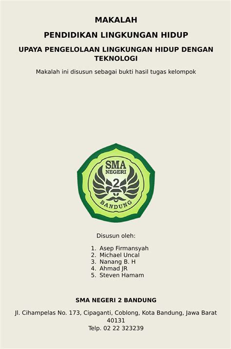 Contoh Cover Makalah Beserta Cara Mudah Membuatnya Yang Baik Dan