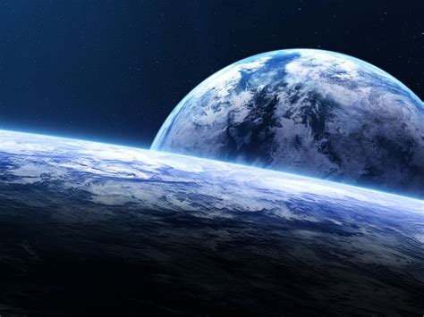 Earth Horizon Spacescape Wallpaper In 1024x768 Resolution