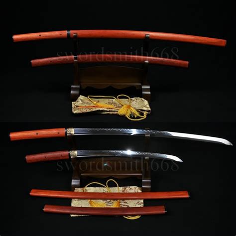 Traditional Hand Forged Japanese Shirasaya Sword Set Katanawakizashi