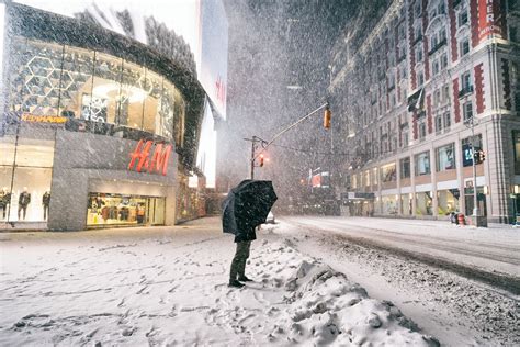 New York City Snow Winter Storm Juno Times Square By Vivienne