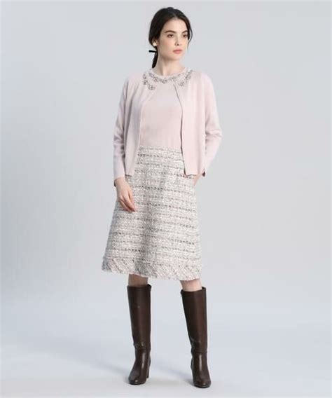 【セール】 《19号》ファンシーツイードスカート《maglie par ef de》 （ミニ・ひざ丈スカート）｜maglie le cassetto マーリエ ル カセット ファッション