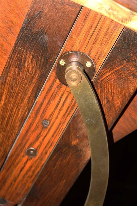 From around 84 inches 7ft. 90 Round Mahogany Radial Dining Table with Jupe Patent Action