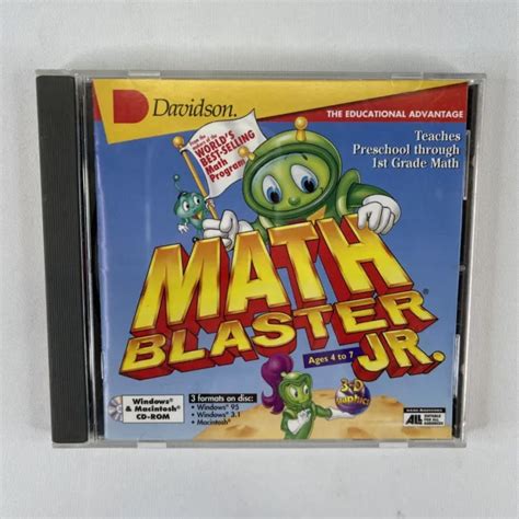 Math Blaster Jr 4 6 1clk Windows 10 8 7 Vista Xp Install 1997 Picclick