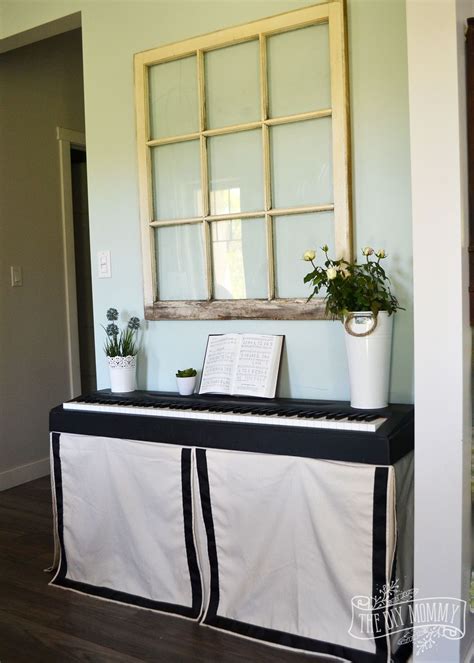 How To Cover An Ugly Keyboard Stand With A Fitted Skirt Diy Tutorial