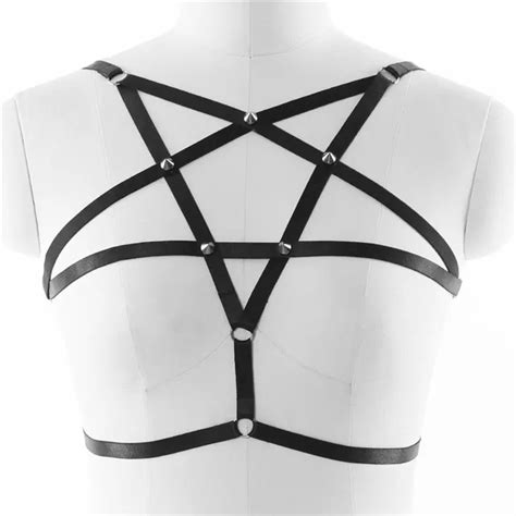 Chest Pentagram Hanress Goth Harness Sexy Lingeire Bondage Belts