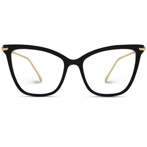 Kinsley Oversized Metal Frame Cat Eye Shape Blue Light Glasses For Women Cat Eye Glasses