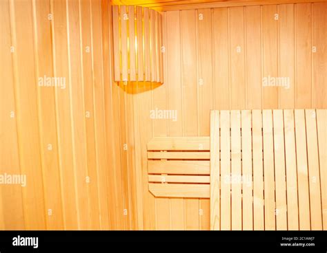 Inside Finnish Sauna Wooden Room Stock Photo Alamy
