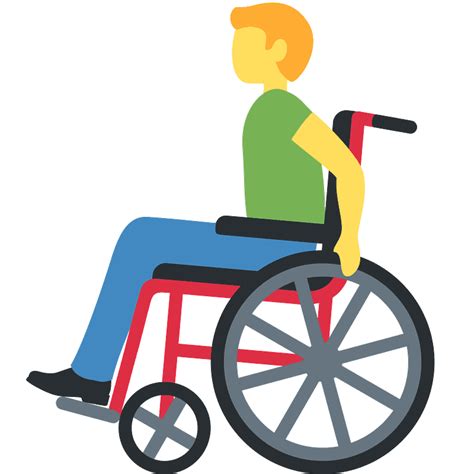 Man In Manual Wheelchair Emoji Clipart Free Download Transparent Png