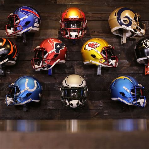 Football Helmet Display Wall