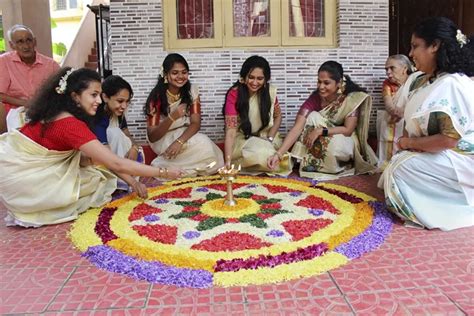 In Pictures Significance Of Onam Pookalam Or Floral Carpet Art And Culture News The