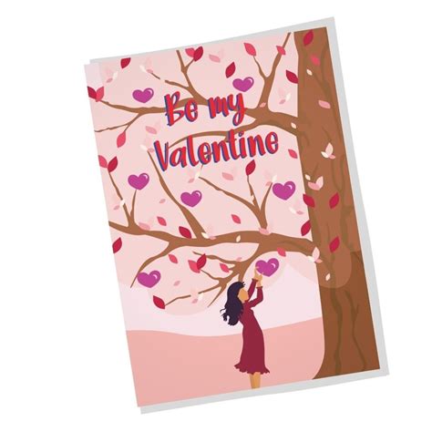 Be My Valentine Printable Card Happy Valentines T Etsy