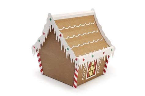 3d Gingerbread House Svg Papercraft Christmas Printable For Etsy Canada