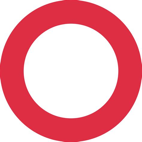 Hollow Red Circle Emoji Clipart Free Download Transpa