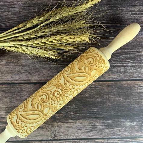 Paisley Rolling Pin Etsy