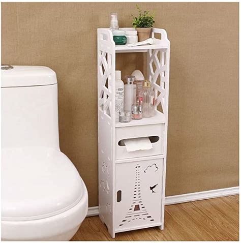 Small Bathroom Corner Cabinet Tissue Storage Rack Narrow Etsy