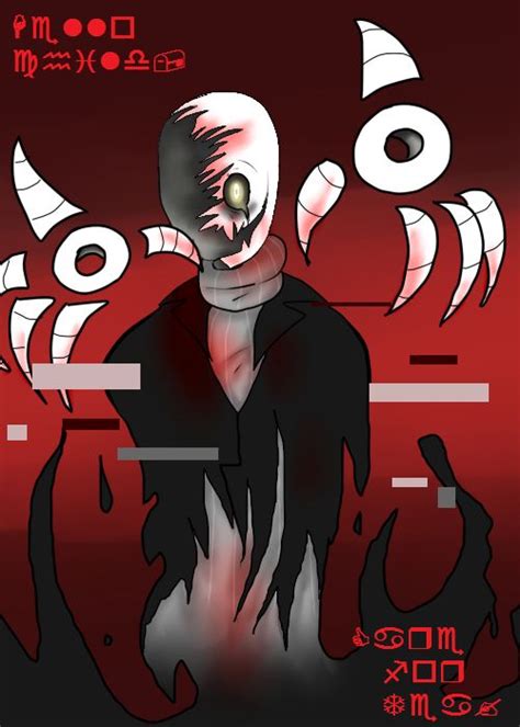 Horrotale Gaster Horrortale Game Character Poster