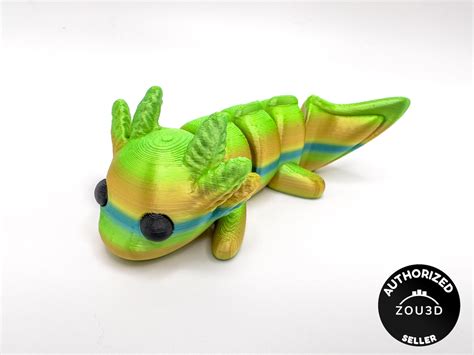 Baby Axolotl Articulated Zou3d 3d Printed Movable Etsy