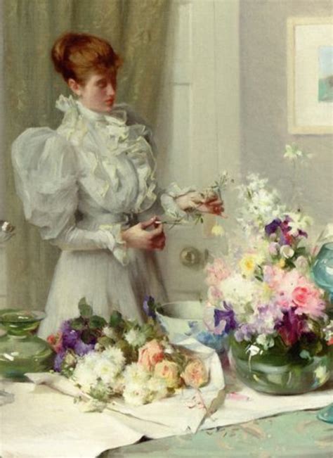 ⊰ Posing With Posies ⊱ Paintings Of Women And Flowers Sir William Llewellyn The Flower