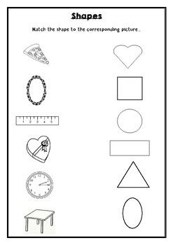 Choose the copy that suits your child's needs. Shapes Match - Worksheet by Rehana's Store | Teachers Pay ...