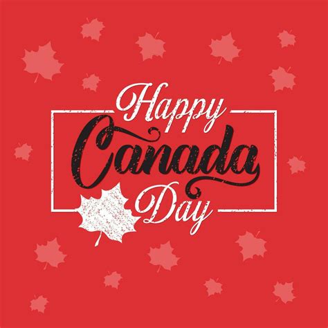 Happy Canada Day Vector Illustration Happy Canada Day Holiday