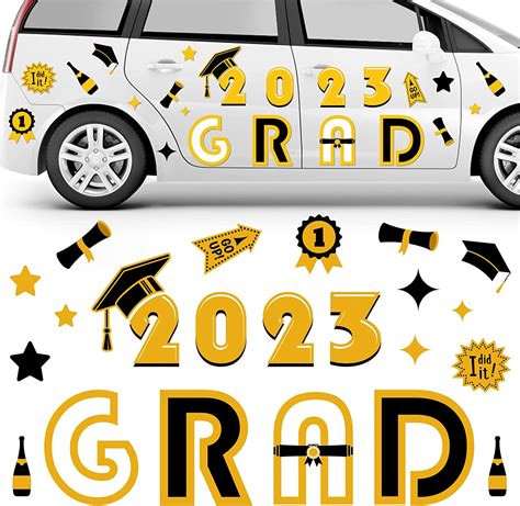 22 Pcs Graduation Car Magnets Set Class Of 2023 Magnets