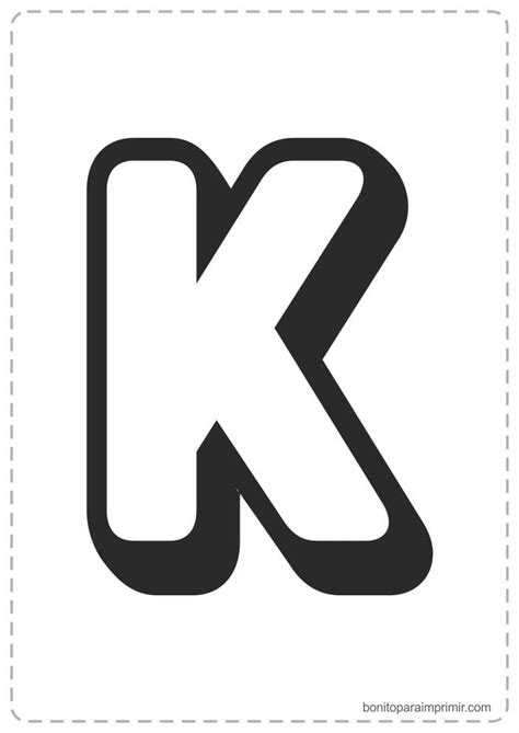 En este artículo encontrarás las plantillas de letras que necesitas, listas para descargar. letras K para imprimir - BONITO PARA IMPRIMIR
