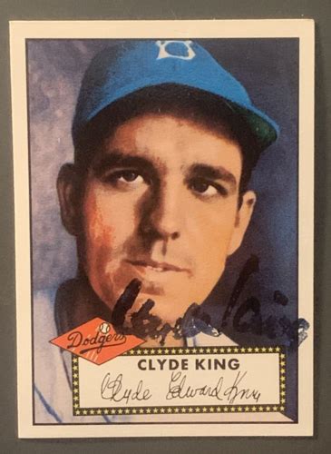 1995 Topps Archives Clyde King Autographed Card Brooklyn Dodgers Ebay