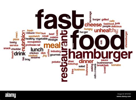 Fast Food Word Cloud Concept Stock Photo Alamy