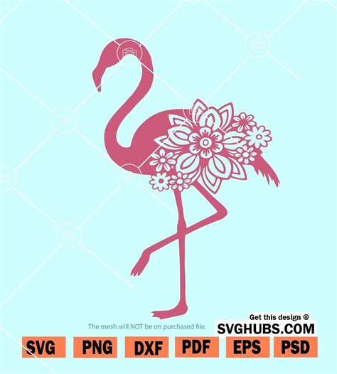 Floral Flamingo SVG Flamingo Svg Files For Cricut Summer SVG