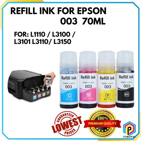 Discount promotion price for epson l3150 in sri lanka. Epson Refill Ink 003 for L1110 / L3100 / L3101 L3110 ...
