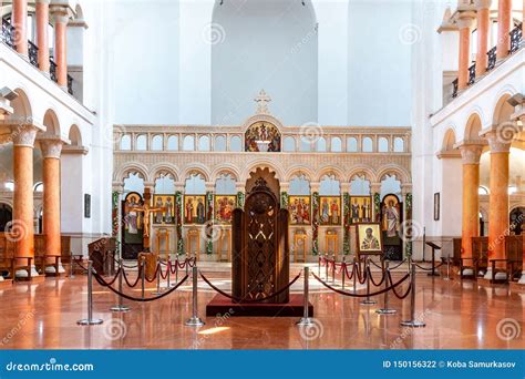 Interer Av Den Poti Soboro Domkyrkan Det R En Georgisk Ortodox Kyrka I