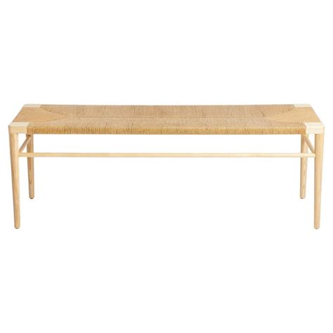44 Woven Rush Bench In Ash By Mel Smilow For Sale At 1stdibs